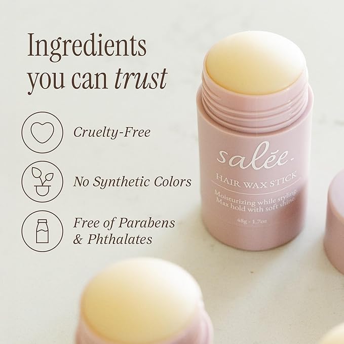 Salée Hair Wax Stick | For Slick Back Ponytails, Taming Flyaways, Frizz Tamer | Non-Toxic Clean Ingredients | Smooth Sleek Hairstyles