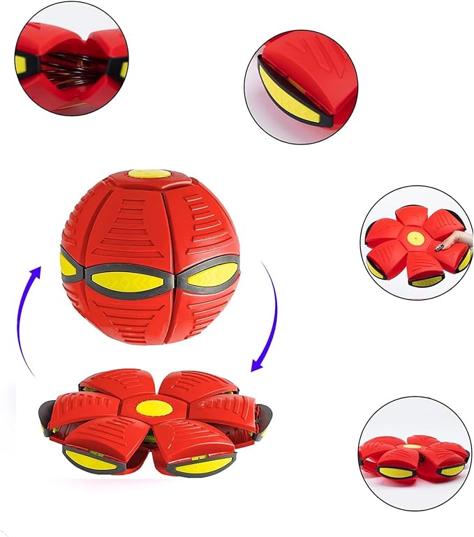 2 Pack Dog Flying Disc Toy Pet Flying Saucer Ball for Dogs Disc Games Toys
