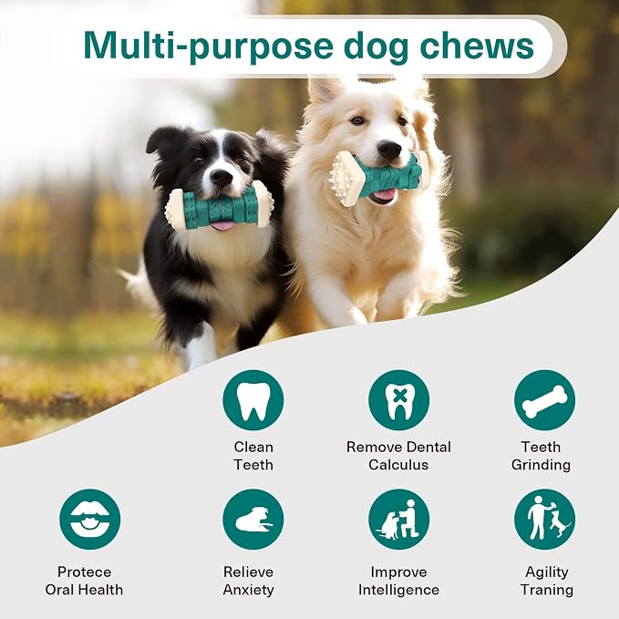 PcEoTllar Dog Chew Toys for Aggressive Chewers, Beef Flavor, Safe Rubber