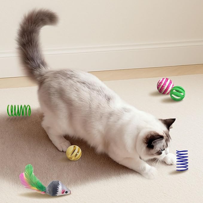 Cat Toys for Indoor Cats, 34 Pack Interactive Cat Toy Set for Kitten