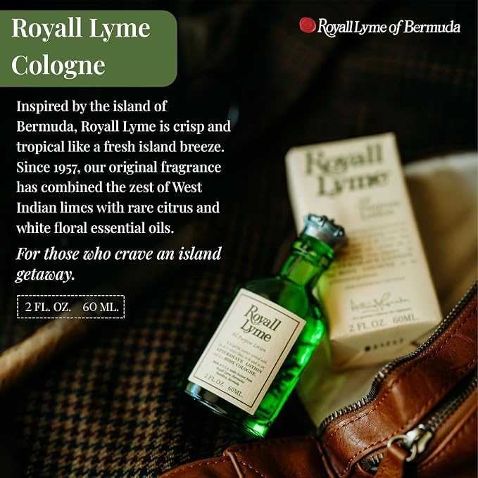 ROYALL LYME, Men's Heritage Cologne, Inspired by Bermuda – 2 Fl oz Splash
