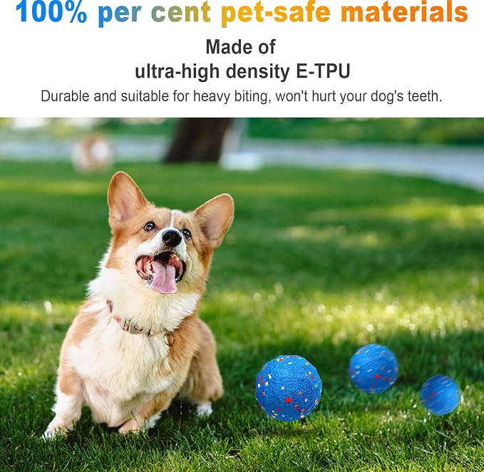 Interactive Dog Ball for Small & Medium Dogs, Automatic Moving Dog Ball with Rolling & Bouncing Modes, USB-C Rechargeable Interactive Dog Toy, Durable Lightweight ETPU Shell, Motion Activated Pet Ball