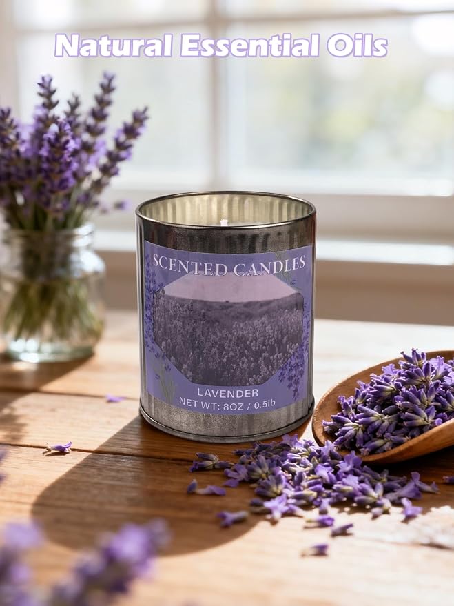 Scented Candle Gift Set, 4 Pack 32oz Soy Wax Candles Set, 200 Hour Burn Time Long Lasting Aromatherapy Candles Set, Container Candles Ideal for Home Decor and Gift for Women and Men