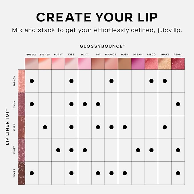Saie Glossybounce - Hydrating Lip Gloss and Tinted Lip Oil Hybrid with Hyaluronic Acid & Jojoba Oil for Non-Sticky, Ultra-Shiny, Plump & Soft Lips - Everyday Makeup Essential - Bubble (.17 oz)