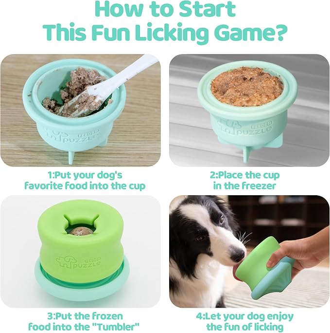 Puzzle Feeder Dog Puzzle Toys, Interactive Enrichment Dog Toys for Mental Stimulation, Slow Feeding, Treat Dispensing, and Freezable Fun to Keep Them Busy,Blue