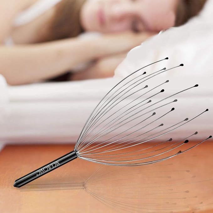 NICEMOVIC 2 Pack Head Scalp Massager Gifts for Women Men, Stocking Stuffers White Elephant Gifts for Adults Prizes for Adults Scalp Massager Hair Growth 20 Fingers Stress Relief Head Scratcher