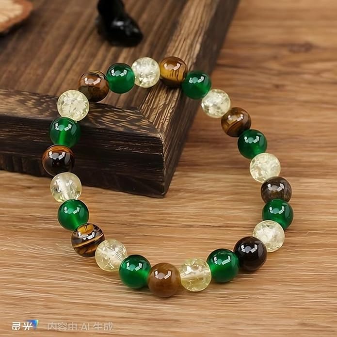 Evil Eye with Hematite Black Obsidian Tiger Eye Stone Triple Protection Bracelets for Men Women, Crystal Healing Stone Bracelet Bring Luck Prosperity and Happiness Jewelry