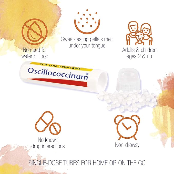 Boiron Oscillococcinum 72 Doses Homeopathic Medicine for Flu-Like Symptoms (2 Packs of 36)