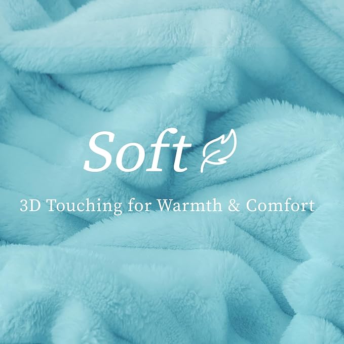 BEDELITE Ribbed Twin Blanket for Couch & Bed, Sky Blue, 60"x80" | Ultra-Soft Plush Fleece, Cozy, Warm Yet Lightweight, Ribbed Texture, Home Decor, Machine Washable, Giftable, All-Season Use