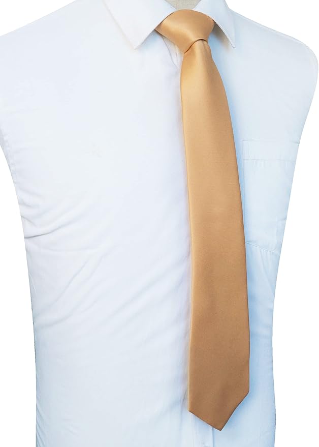 JEMYGINS Solid Color Tie Mens Necktie for Business and Wedding