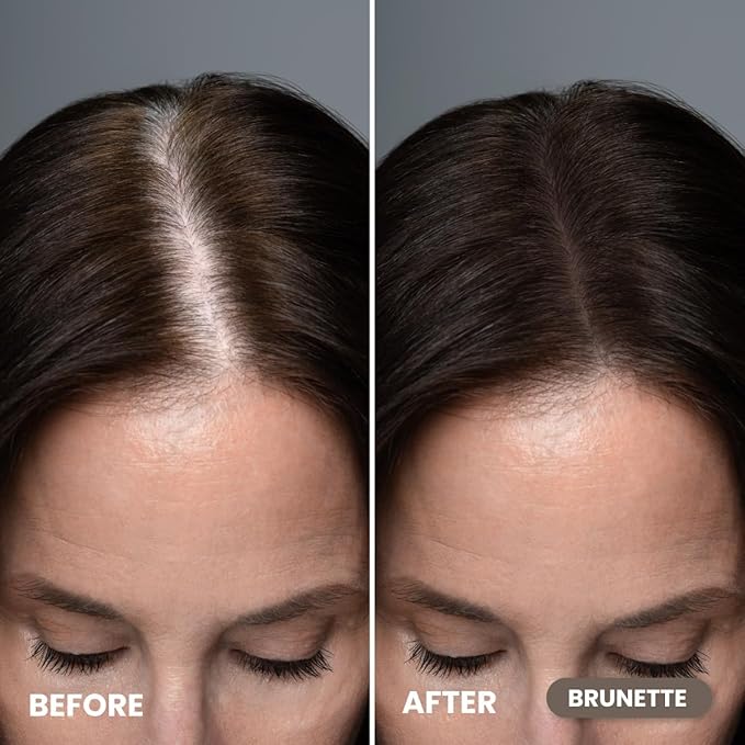 Prime Prometics Instant Coverage Hairline Powder for Mature Women – Covers Grays, Roots & Thinning Areas – Water & Sweat-Resistant – Natural, Fuller-Looking Hairline (Brunette)
