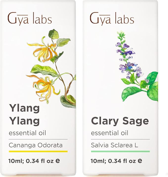 Gya Labs Ylang Ylang Essential Oil for Skin – 0.34 Fl Oz – Premium Grade Essential Oils for Diffuser, Aromatherapy, Hair Care, Skin Care, Body, Massage & DIY Candle Making Scents