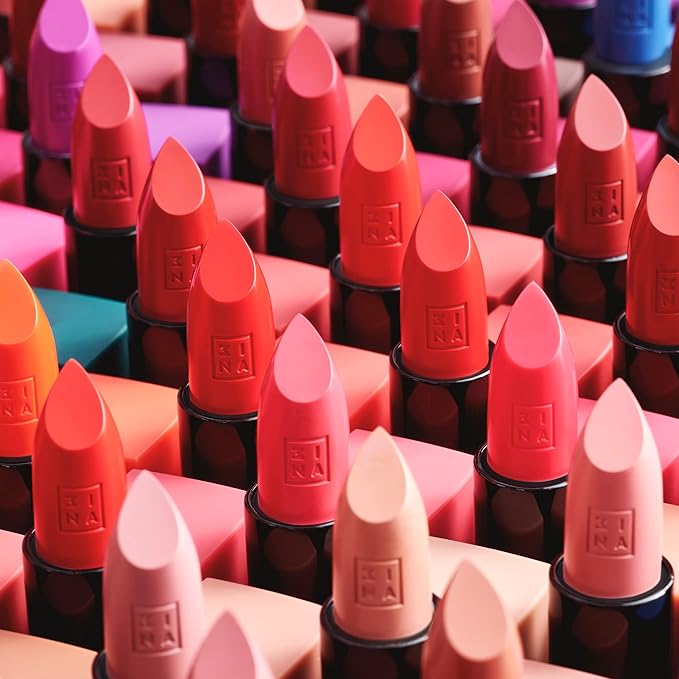 3INA The Lipstick - Moisturizing Lipstick for Women - Semi-Matte Satin Finish with 5-Hour Long Wear - Highly Pigmented and Comfortable - 243-0.16 oz
