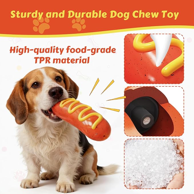 Tough Dog Chew Toys Indestructible Squeaky Toys for Aggressive Chewers Outdoor Swimming Interactive Tough Chew Toys for Medium and Large Dogs