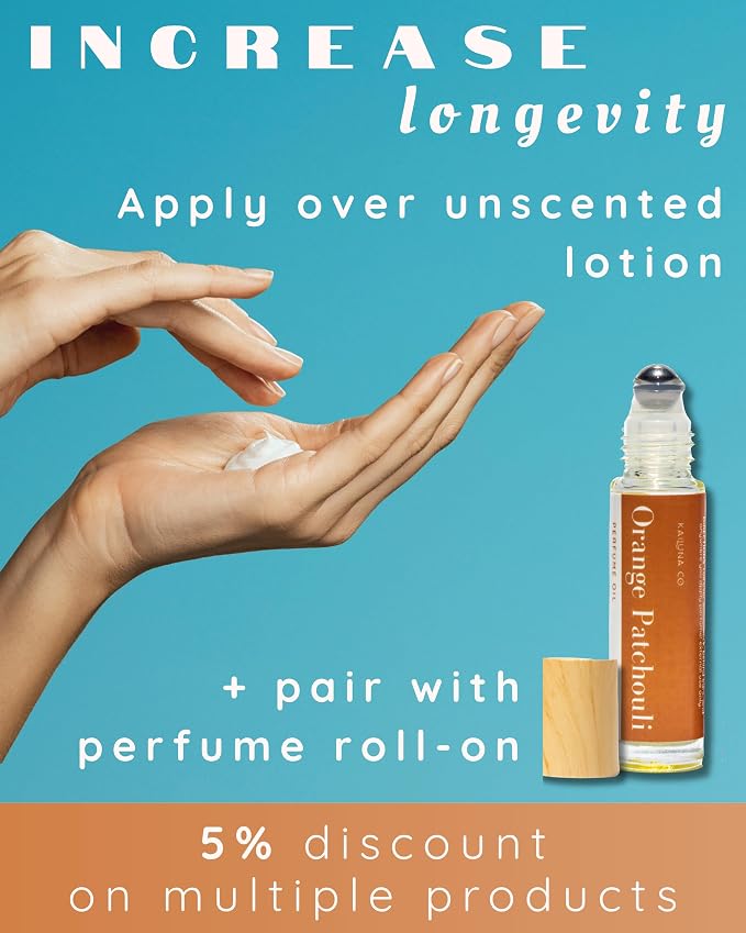 Kailuna Co. Orange Patchouli Natural Hair & Body Mist Spray, Pure Essential and Fragrance Oils, Alcohol-Free, Handmade in California, 0.5Fl Oz