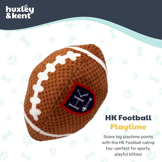 Huxley & Kent Power Plush Squeaky Dog Toy, HK Football