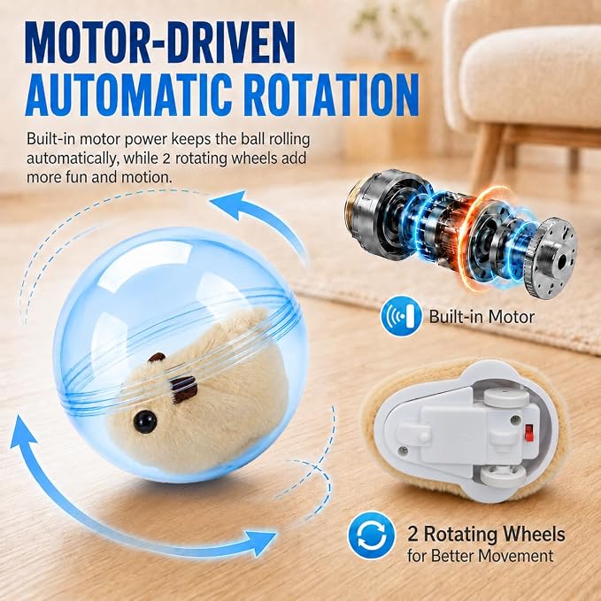 Self Rolling Interactive Cat Ball Smart Cat Ball Toy