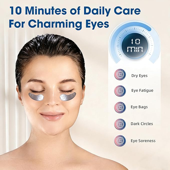 Eye Pods for Under Eyes Bags, Eyes Lift Instant Cream, Red Light Therapy Eyes Pads Patches for Dark (1 PC Eye Pods with 1* Eye Cream)
