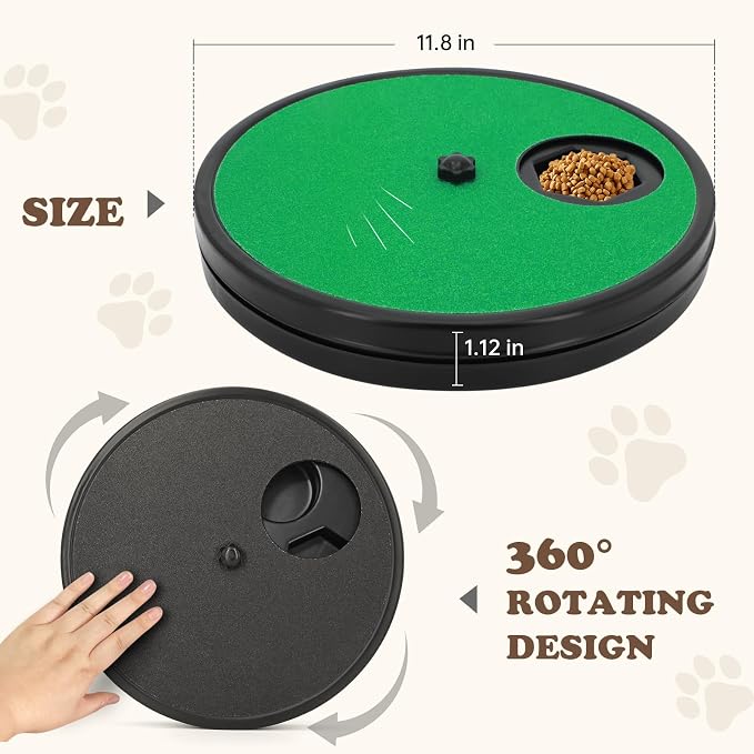 Dog Scratch Pad for Nails,3 in 1 Dog Nail File Toy with Treat Dispenser | Dog Nail Scratch Board with Adjustable Speed&Treat Box,Stress-Free Nail Filing for Small/Large Dogs,Slow Feeder Sandpaper Toy
