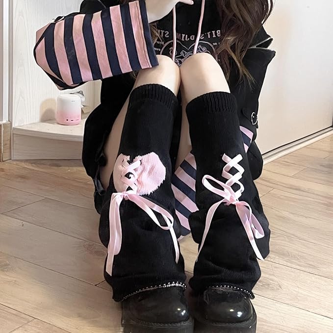 Sexybody Women's Leg Warmers Fashion Knit Warmers Long Socks Cute Y2K Kawaii Japanese Lolita Harajuku Accessories for Girls