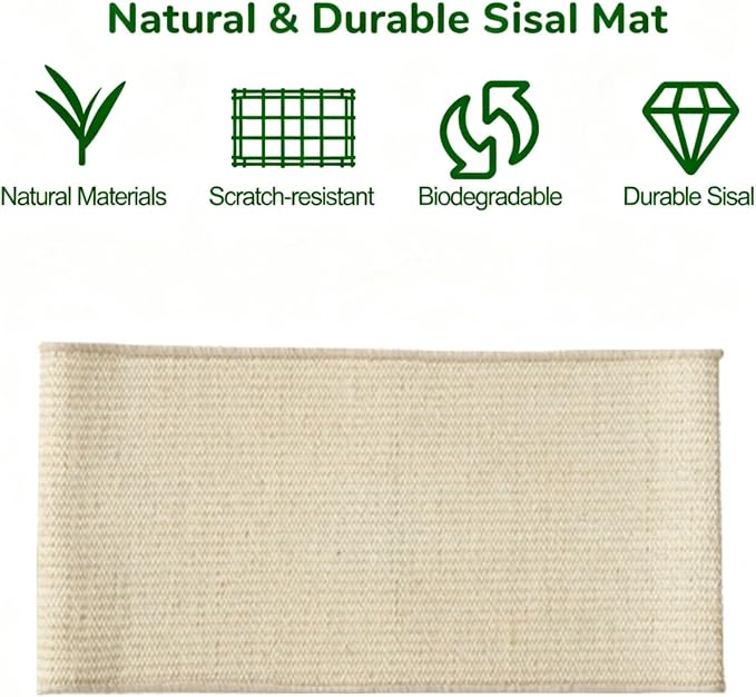 Natural Sisal Replacement Scratch Pad, Compatible with The ERGTFVN Cat Scratching Bed, Wear-Resistant and Durable, Allowing Cats to Sharpen Their Claws While Protecting Your Furniture.