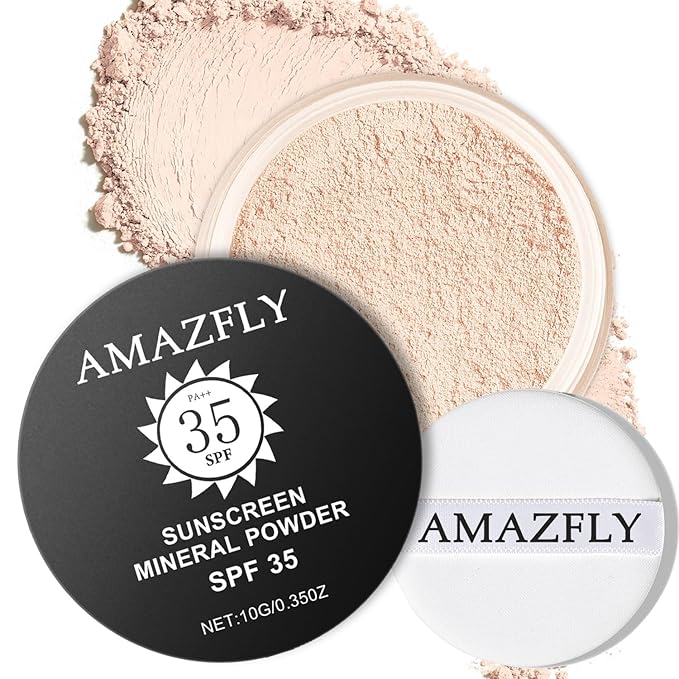 Mineral Setting Powder, SPF 35, Talc-Free Lightweight Loose Powder for a Smooth & Matte Finish - Oil Free, Skin-improving Mineral Blurring Finishing Powder (#01 Translucent Setting Makeup)