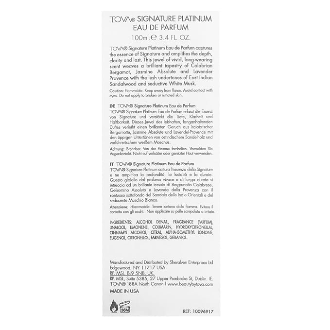 Tova - Signature Platinum - Eau De Parfum - 3.4 oz