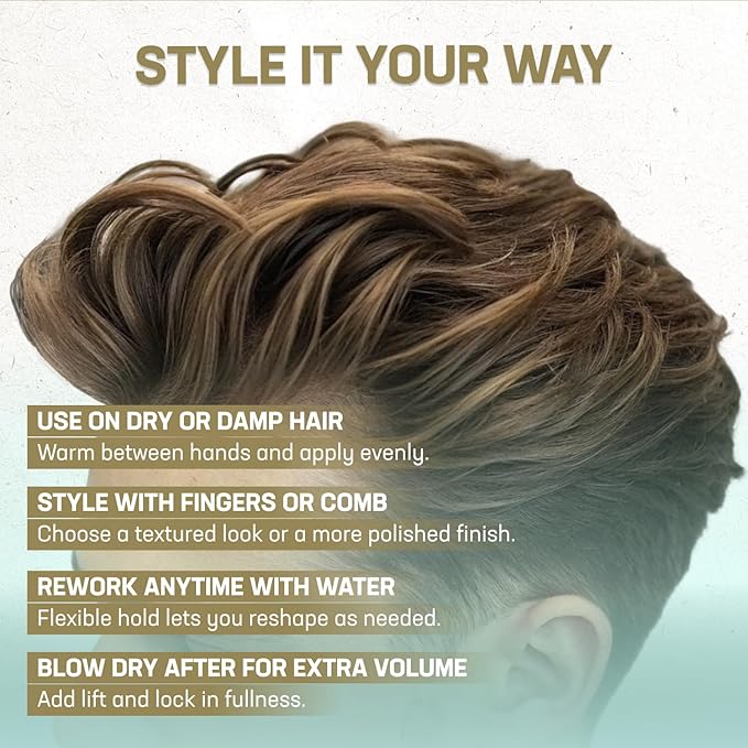 Uplift Provisions Company Styling Compound - Hair Clay Pomade with a Natural, Matte Finish and Medium Hold - Versatile Styling Clay for Men or Women 3 oz