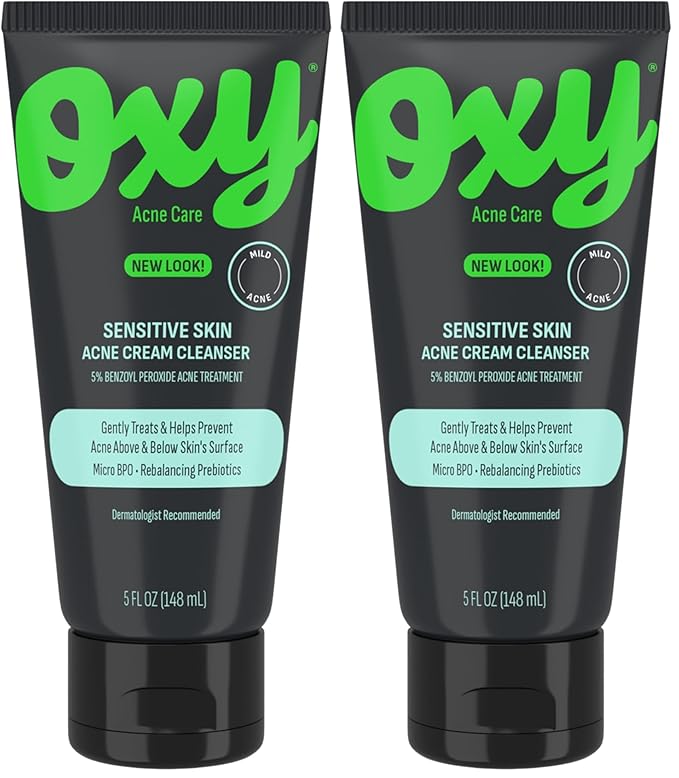 Oxy Sensitive Skin Acne Cream Cleanser (Pack of 2)