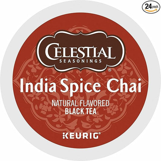 Celestial Seasonings® Single-Serve K-Cup® Pods, Original India Spice Chai Tea, Box Of 24
