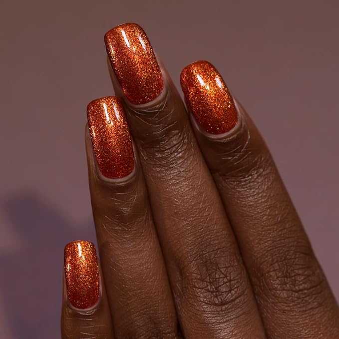 ILNP Pumpkin Patch - Vivid Burnt Orange Shimmer Nail Polish