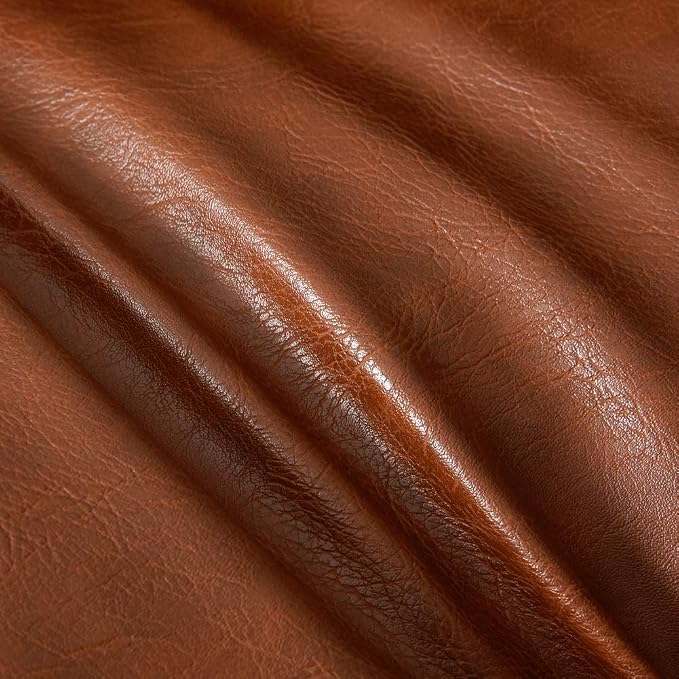Fancy Homi Faux Leather Boho Decorative Throw Pillow Covers, Thick Modern Solid Square Cushion Case Set for Couch Sofa Bedroom Car Living Room (12x20 Inch/30x50 cm, Brown)