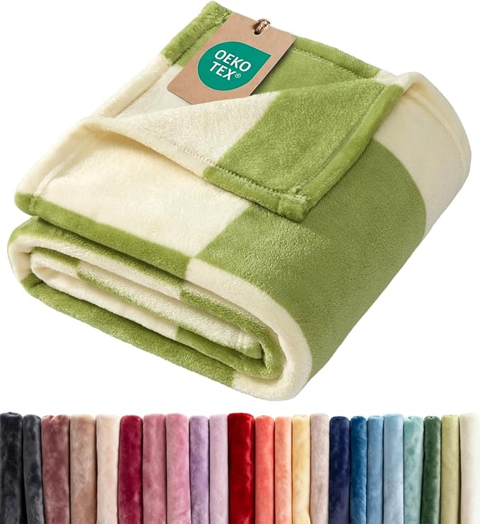 Ultra Soft Fleece Blanket - Flannel Fleece Luxury Blanket - Lightweight for Couch Bed Chair - Thick, Warm and Breathable - All Season Cozy Fuzzy, Anti-Static Microplush Bedding, Queen, Design 324