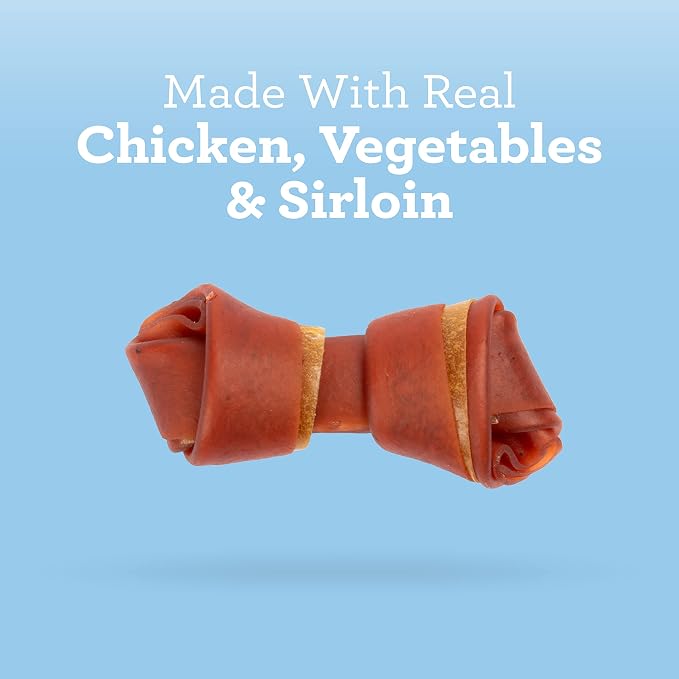 SmartBones Real Sirloin Mini Chews, 30 Count (Pack of 1) | Easy To Digest Chew, No Artificial Preservatives or Flavors, Vitamin & Mineral Enriched, Maintains Healthy Teeth, Small Dogs