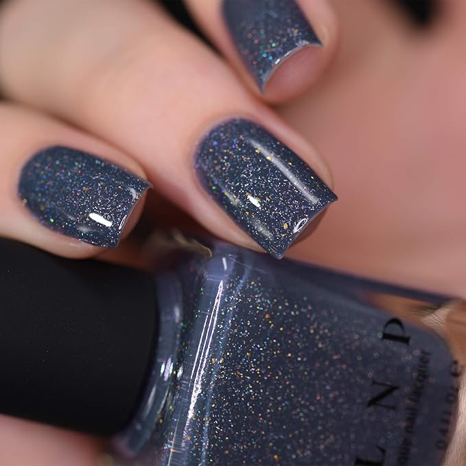 ILNP Better Days - Muted Midnight Blue Holographic Nail Polish