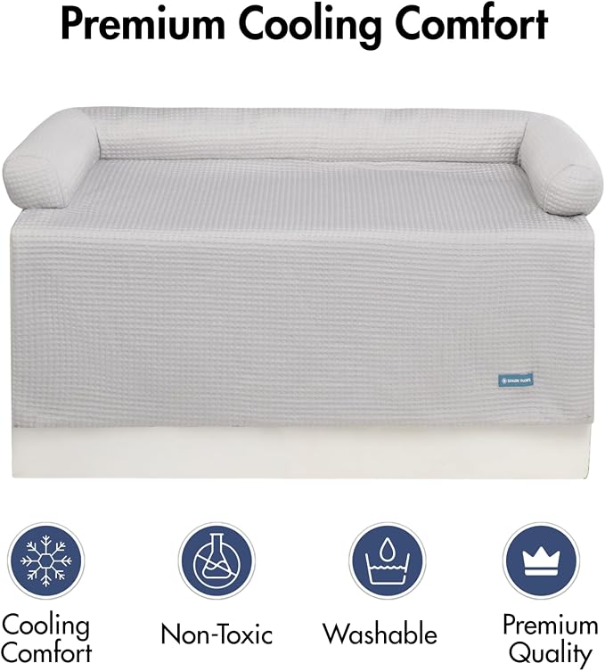 Spark Paws Cooling Couch Cover Dog Bed, Furniture Protector Mat | Non-Toxic Washable Pet Cooling Pad for Large, Medium and Small Dogs