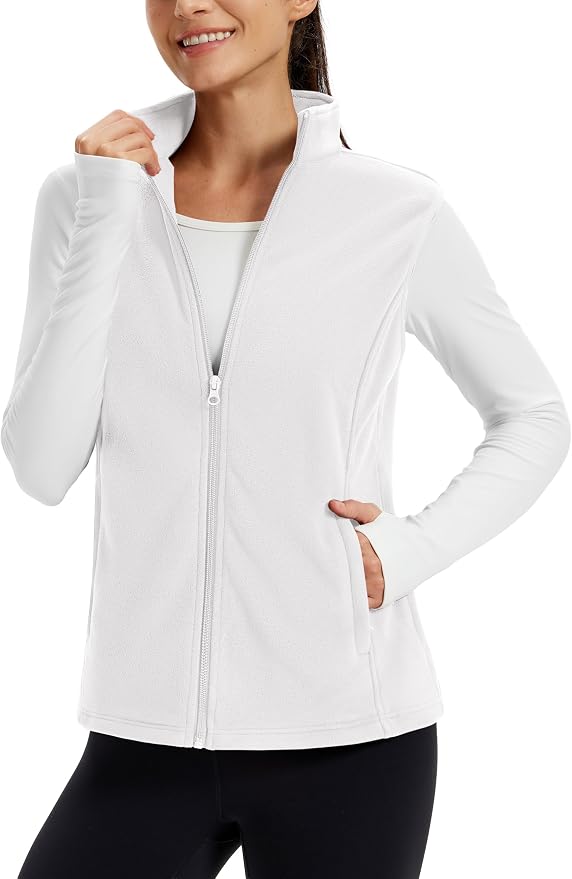 TACVASEN Women's Fleece Vest Lightweight Sleeveless Zip Jacket Outerwear | Soft Polar,Zipper Pockets,Stand Collar,Fall Winter Warm,Outdoor,Athletic,Running,Hiking,Travelling,Golf,Work