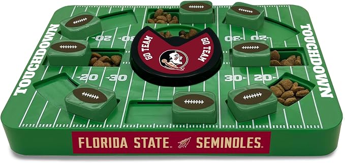 Pets First NCAA Florida State Large Puzzle Toy, New Size, Interactive Dog Treat & Slow Feeding Toy