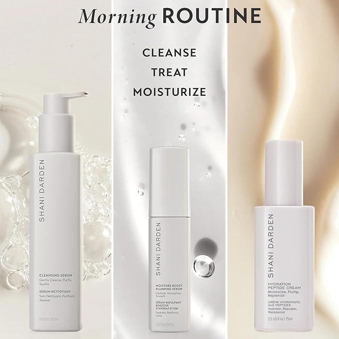 SHANI DARDEN SKIN CARE Cleansing Serum Face Wash for All Skin Types, Gentle Daily Hydrating Gel Facial Cleanser & Makeup Remover with Hyaluronic Acid & Oat Bran, Removes Excess Oil & Dirt, 4 fl oz