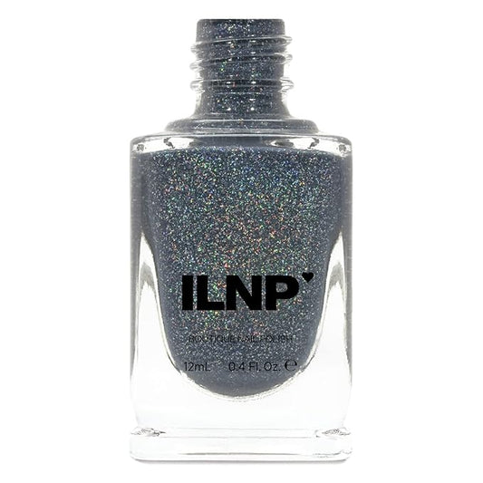 ILNP Industrial Park - Neutral Denim Blue Holographic Sheer Jelly Nail Polish