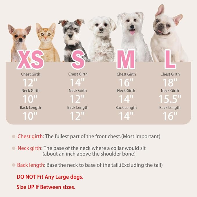 PUPTECK Cute Soft Plaid Dog Dress with Bow Puppy Skirt Clothes, Grey Pink S | Breathable Lightweight Adorable Puppy Doggie Pet Clothes Outfits Apparel Costume for Small Medium Large Dogs Girl