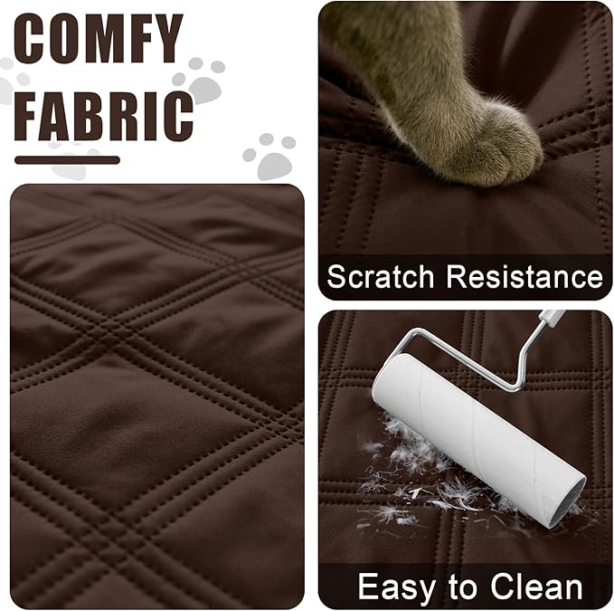 Smiry Waterproof Dog Bed Cover, Reversible Pet Blanket for Sofa Couch | Soft Washable Dog Blanket, Leakproof Couch Cover for Dogs Cats & Furniture Protection, 40x80, Chocolate/Chocolate