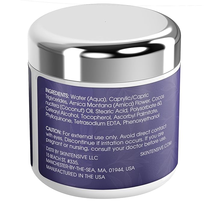 SKINTENSIVE Arnica Bruise Cream for Thin Skin - Moisturizing, Vitamin K C and E, Skin Renewal, 4 Oz