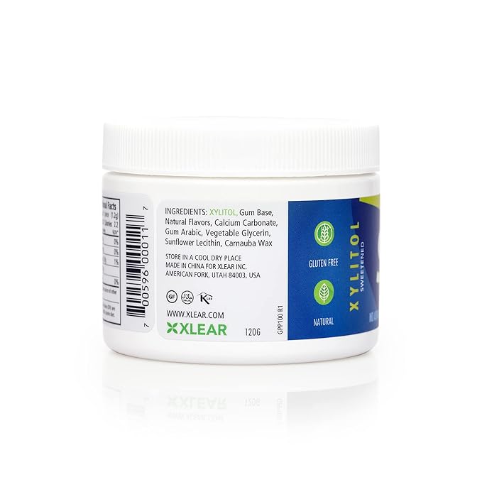 Spry Fresh Natural Xylitol Chewing Gum Dental Defense System - Aspartame-Free, Sugar-Free, Non-GMO, Gluten-Free (Peppermint, 100 Count - Pack of 1)