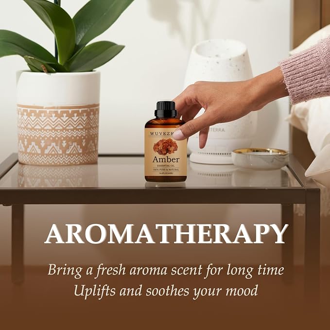 Amber Essential Oils 240ML, Pure Amber Essential Oil for Aromatherapy Diffuser - 8 Fl Oz