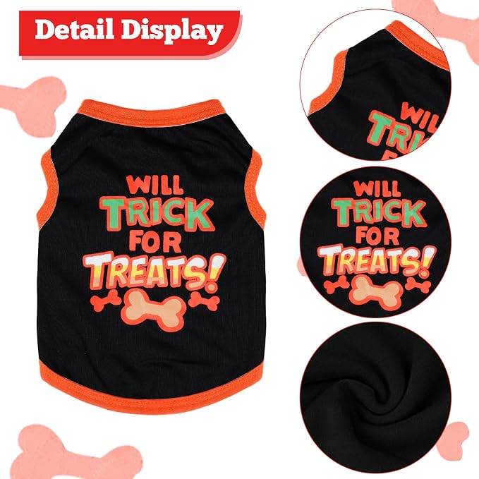 hoyuwak 8 Pieces Pet Shirts Funny Dog Printed Clothes Dog Sleeveless Vests | Breathable Cool Puppy Clothes Dog Outfit for Summer
