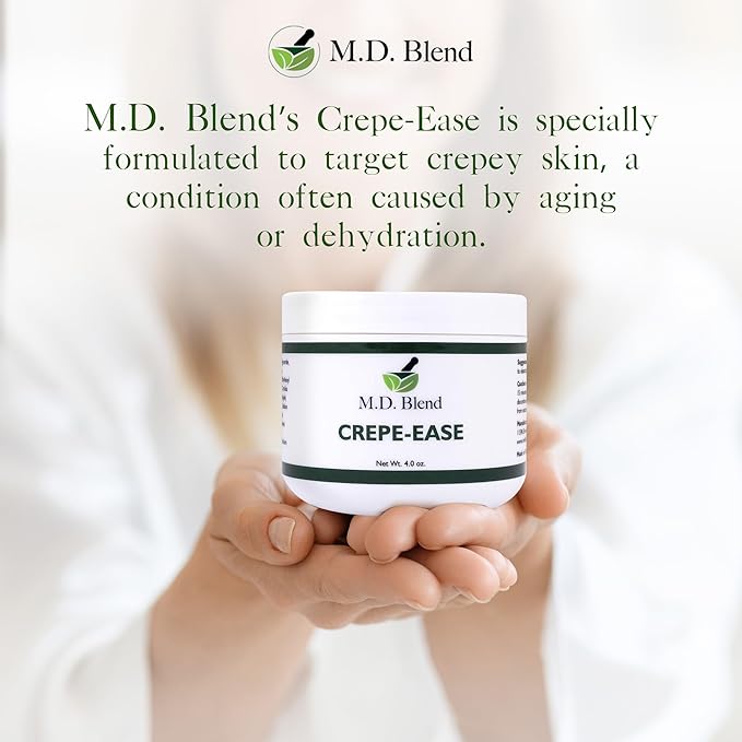 Crepe-Ease Body Moisturizer Anti Aging Retinol Cream Firming, Smoothing & Hydrating Cream for Crepey Skin on Neck, Arms & Legs Crepe Skin Repair, Advanced Crepe Fix, 4 oz