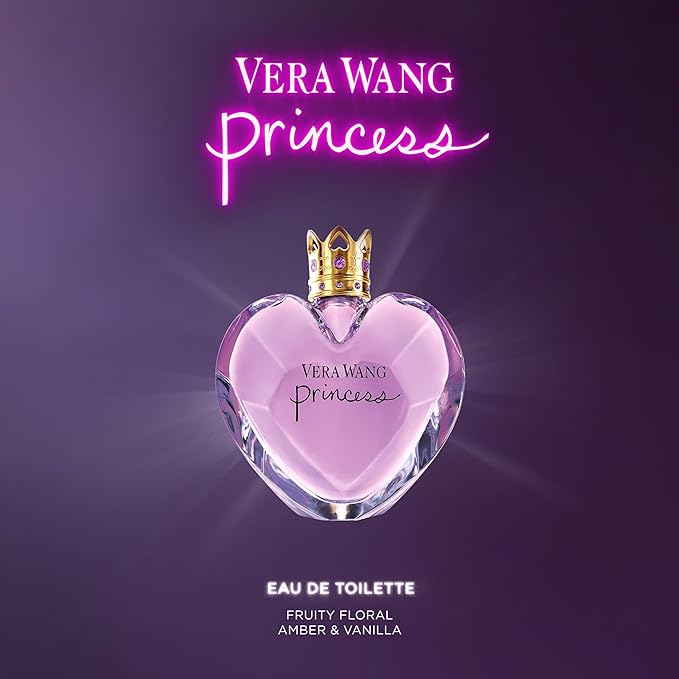 Vera Wang Princess Eau de Toilette for Women - Fruity Floral Scent - Sweet Notes of Vanilla, Water Lily, and Apricot - Feminine and Modern - 1.7 Fl Oz