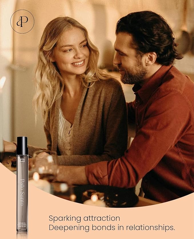 PUREAMOR Pheromones Cologne for Women & Men, Note of Vanilla, Musk, Smoky Wood Perfume, Long lasting Mini Perfume Oil, Enhanced Fragrance Travel Size Pheromone Perfume Spray, Made in USA (Palo Santo)