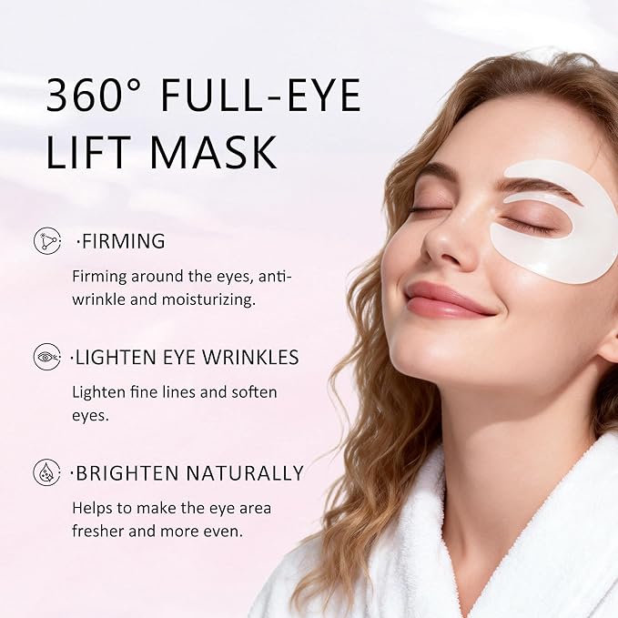 Aurova Beauty Eye Mask, Eye Mask with Bio-Collagen Peptide Complex & Vitamin C (1Set/12 Patch)